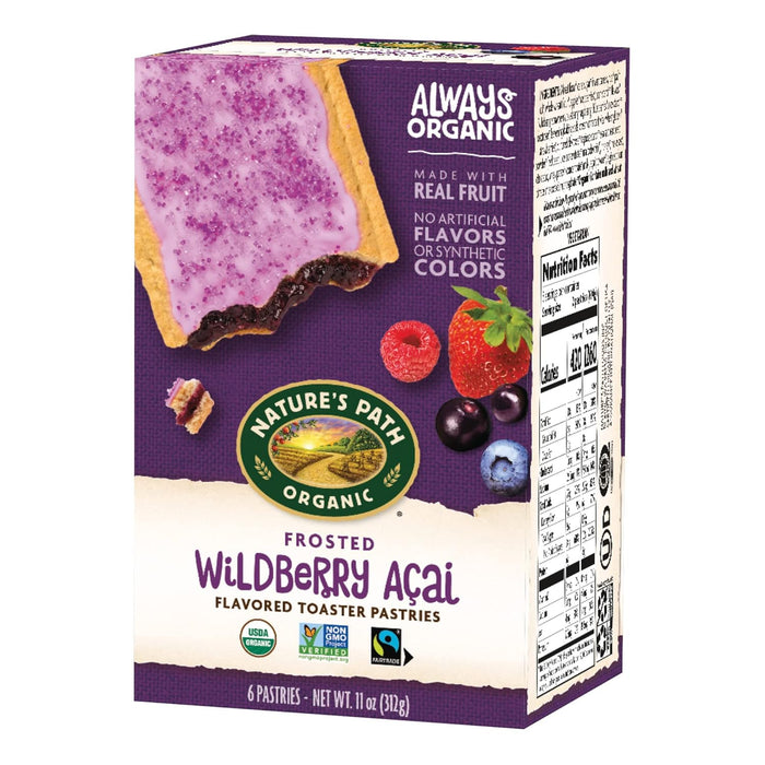 Nature'S Path  Organic Frosted Toaster Pastries Wildberry Acai   11 Oz