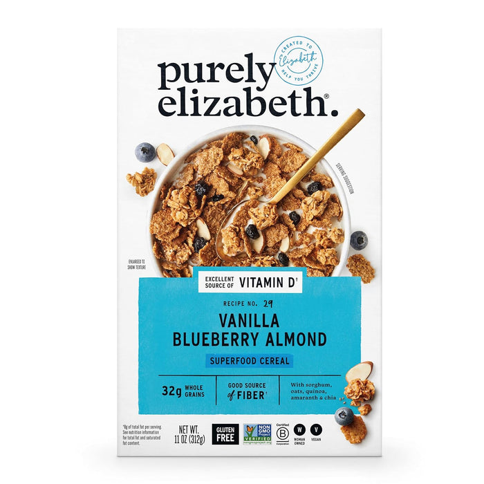 Purely Elizabeth  Vanilla Blueberry Almond Superfood Cereal   11 Oz