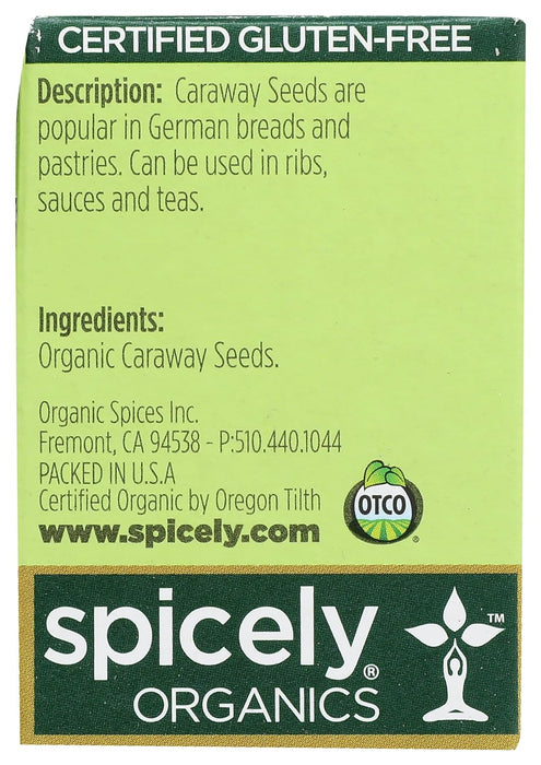 Spicely Organics  Organic Caraway Seeds  .35 Oz