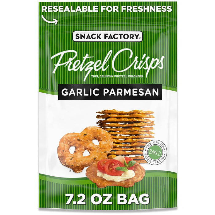 Snack Factory  Deli Style Garlic Parmesan Pretzel Crisps  7.2 Oz