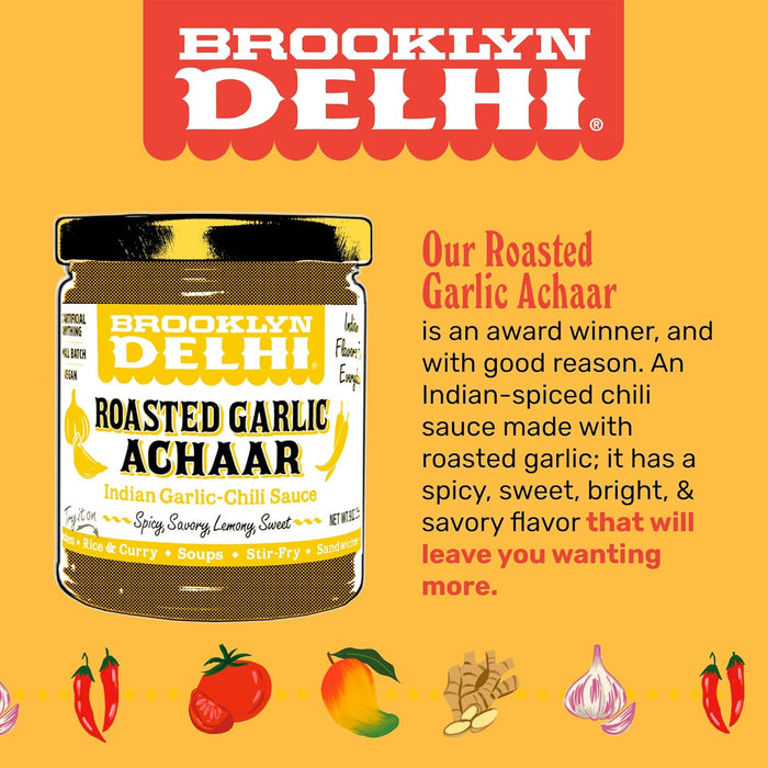 Brooklyn Delhi  Roasted Garlic Achaar Indian Chili Sauce 9 oz