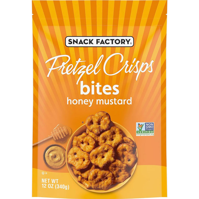 Snack Factory  Pretzel Crisps Bites Honey Mustard  12 Oz