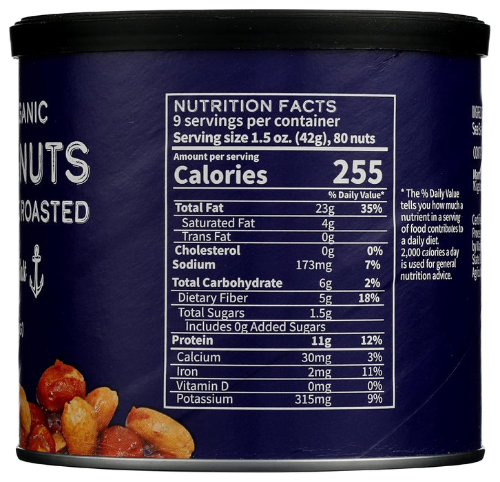 Cb`s Nuts Organic Kettle Roasted Sea Salt Peanuts 14 oz