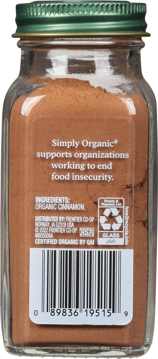 Simply Organic  Ground Ceylon Cinnamon  2.08 Oz