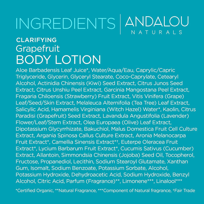 Andalou Naturals Grapefruit Clarifying Body Lotion 1 Each 8 Fl