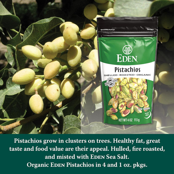 Eden Foods Pistachios Shelled & Roasted Organic 4 oz