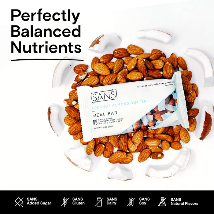 Sans  Meal Bar Coconut Almond Butter   3 Oz