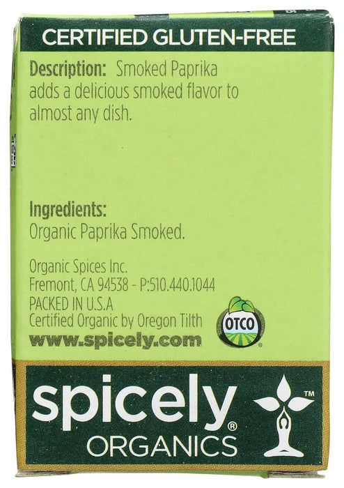 Spicely Organics  Organic Paprika Smoked  .45 Oz