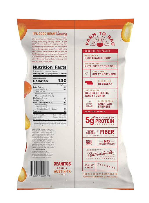 Beanitos  White Bean Chips Nacho Nation  4.5 Oz