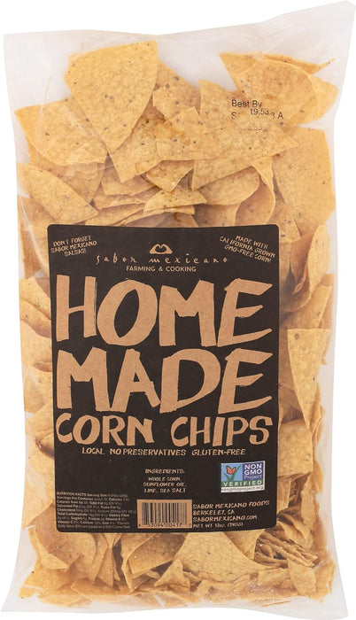 Sabor Mexicano  Chips Corn Original Homemade  12 Oz