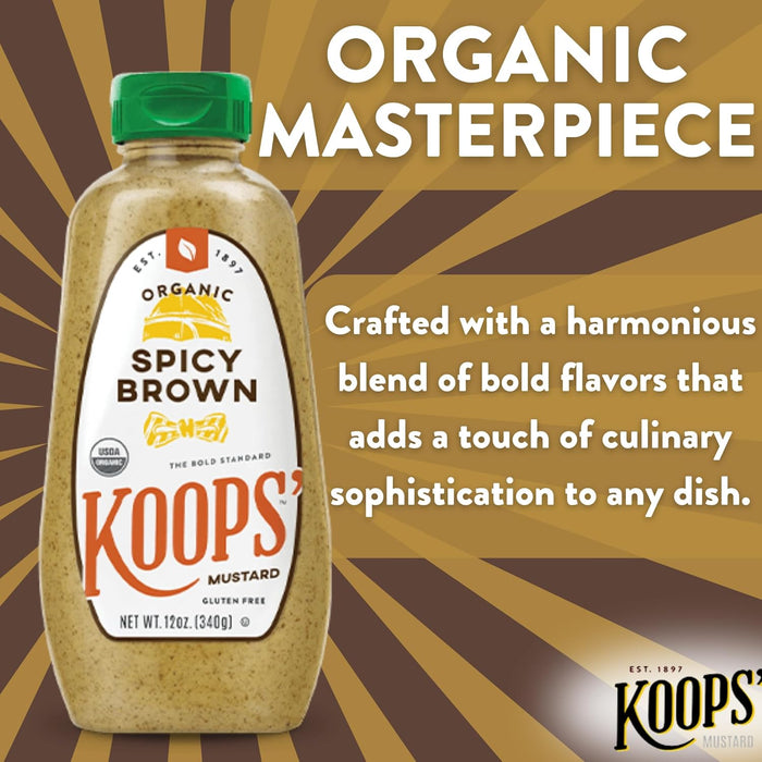 Koops' Organic Spicy Brown Mustard Gluten Free 12 oz