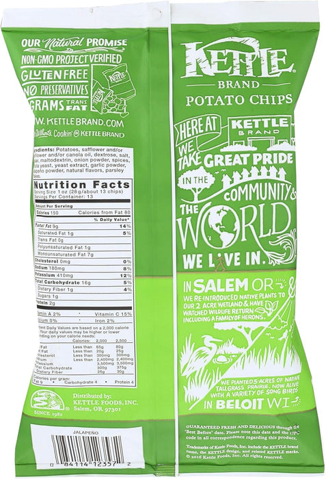 Kettle Brand  Jalapeno Potato Chips  13 Oz