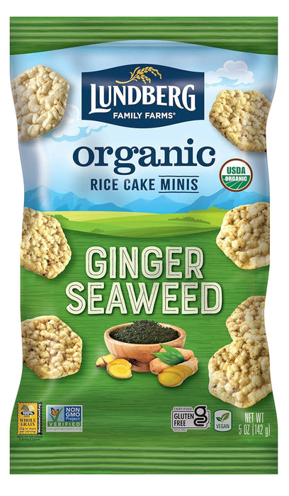 Lundberg Family Farms  Organic Rice Cake Minis Ginger Seaweed  5 Oz