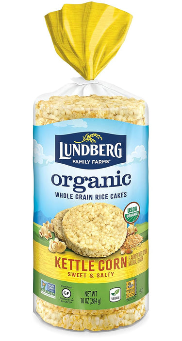 Lundberg Family Farms  Organic Rice Cake Kettle Corn Sweet & Salty  10 Oz