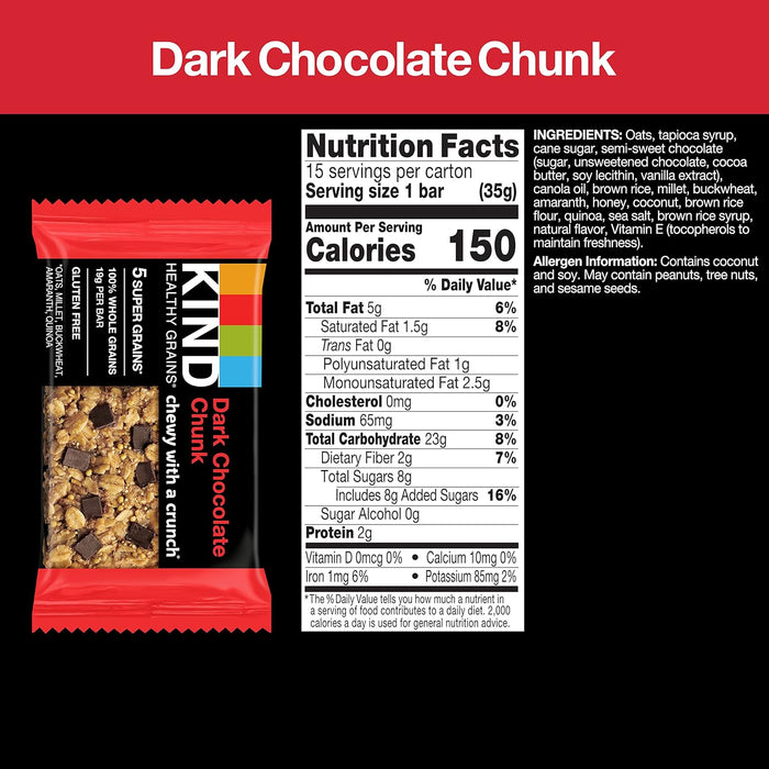 Kind Bar Dk Dark Chocolate Chunk Value Pack 15/1.2 OZ