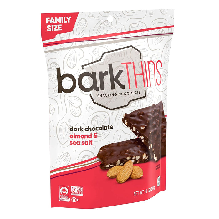 Bark Thins  Snacking Dark Chocolate Almond With Sea Salt   10 Oz