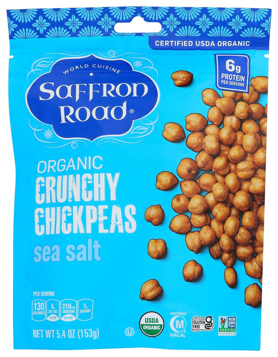 Saffron Road  Organic Crunchy Chickpeas Sea Salt  5.4 Oz