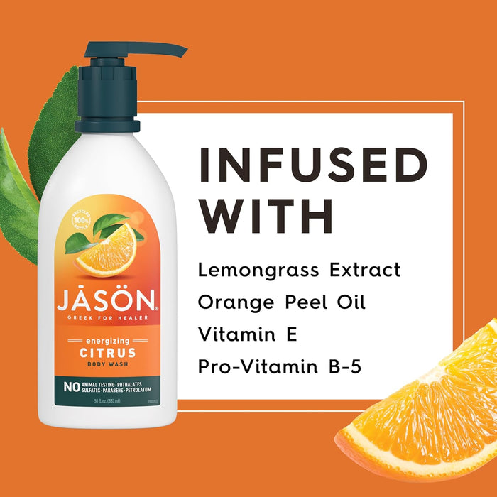 Jason Natural Products Satin Shower Body Wash Citrus 30 Oz