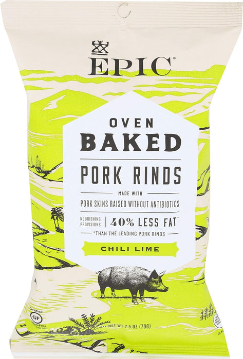 Epic  Chili Lime Oven Baked Pork Rinds  2.5 Oz