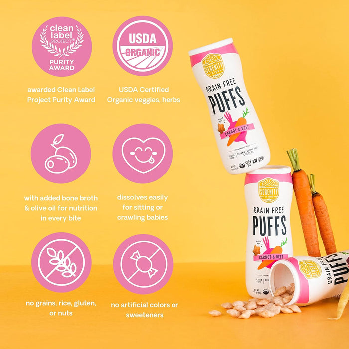 Serenity Kids  Toddler Carrot & Beet Puffs  1.5 Oz