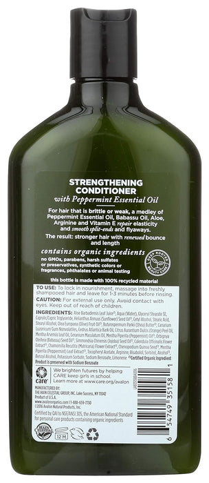 Avalon Organics  Strengthening Conditioner Peppermint  1 Each  11 Oz