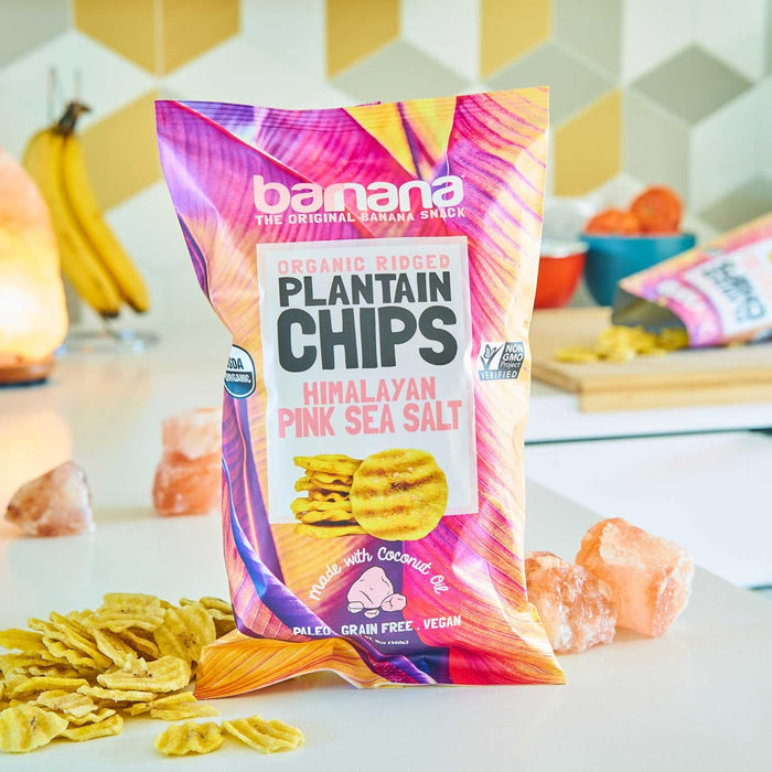 Barnana  Organic Plantain Chips Pink Himalayan Salt  5 Oz