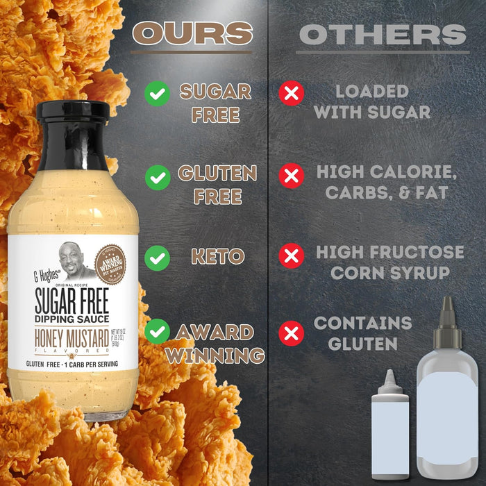 G Hughes No Sugar Added Honey Mustard Dipping Sauce 18 oz