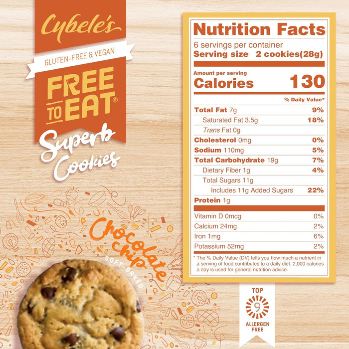 Cybele'S Free To Eat  Chocolate Chip Cookies  6 Oz