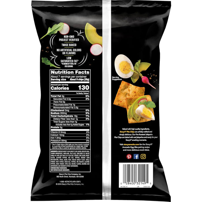 Stacy`S  Fire Roasted Jalapeno Pita Chips  7.33 Oz