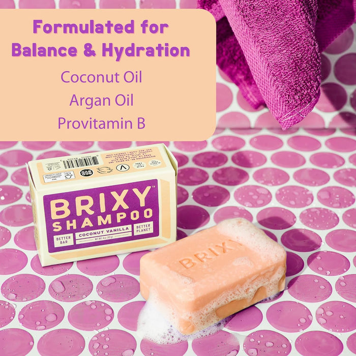 Brixy  Shampoo Bar Coconut Vanilla  1 Each  4 Oz