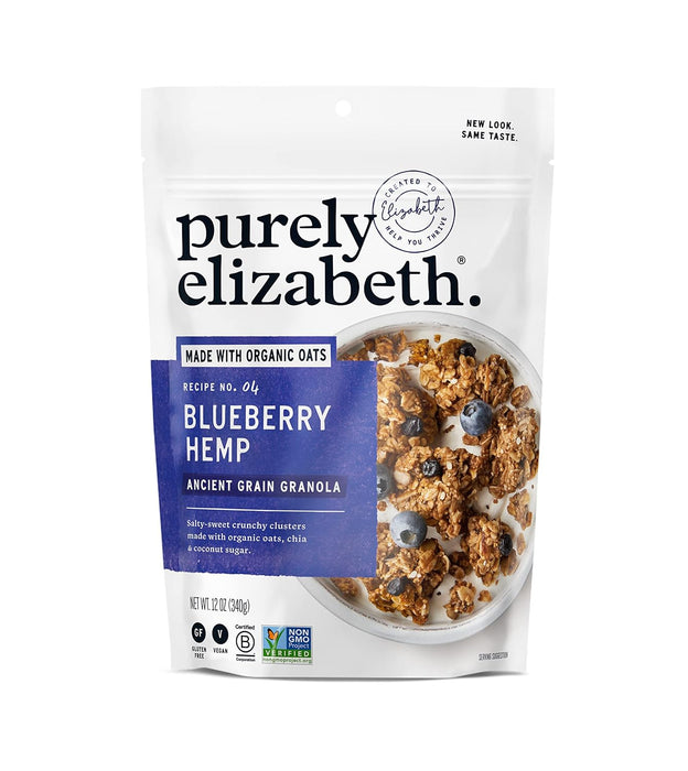 Purely Elizabeth  Ancient Grain Granola Blueberry Hemp   12 Oz