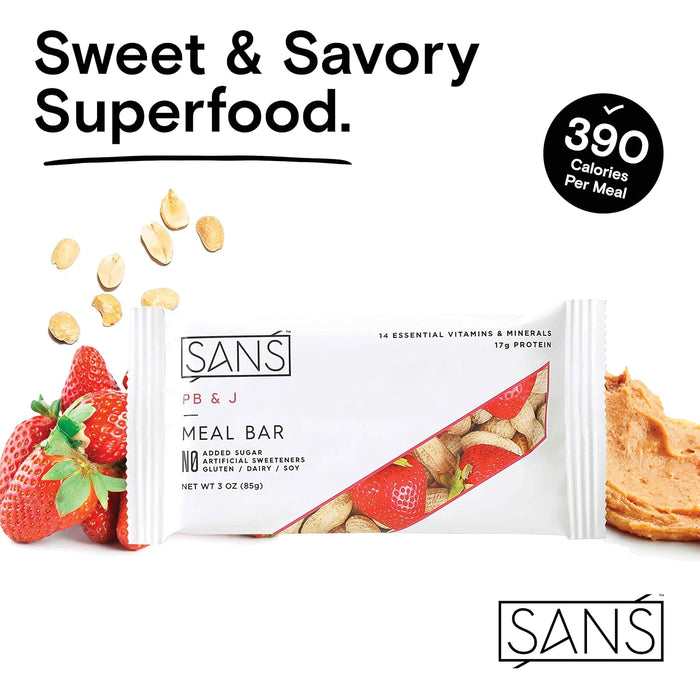 Sans  Meal Bar Pb&J   3 Oz