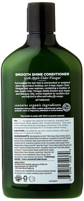 Avalon Organics  Conditioner Smooth Shine Apple Cider Vinegar  11 Fl Oz