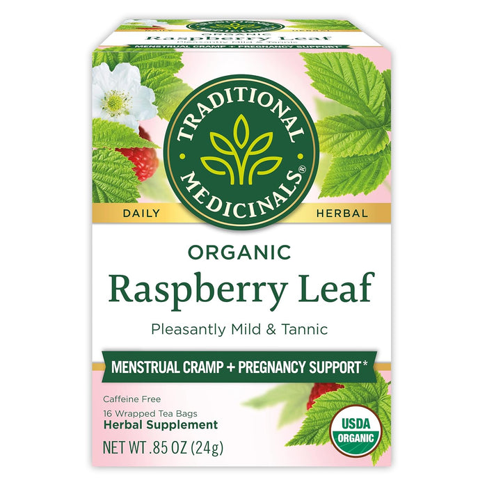 Traditional Medicinals  Organic Raspberry Leaf Herbal Tea 1 Tea Bags  16 Bag