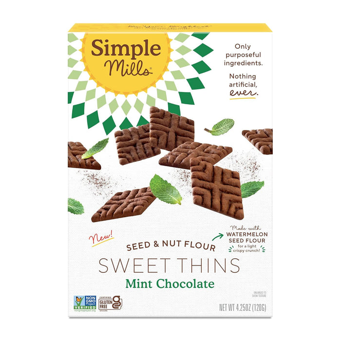 Simple Mills  Sweet Thins Chocolate Mint  4.25 Oz