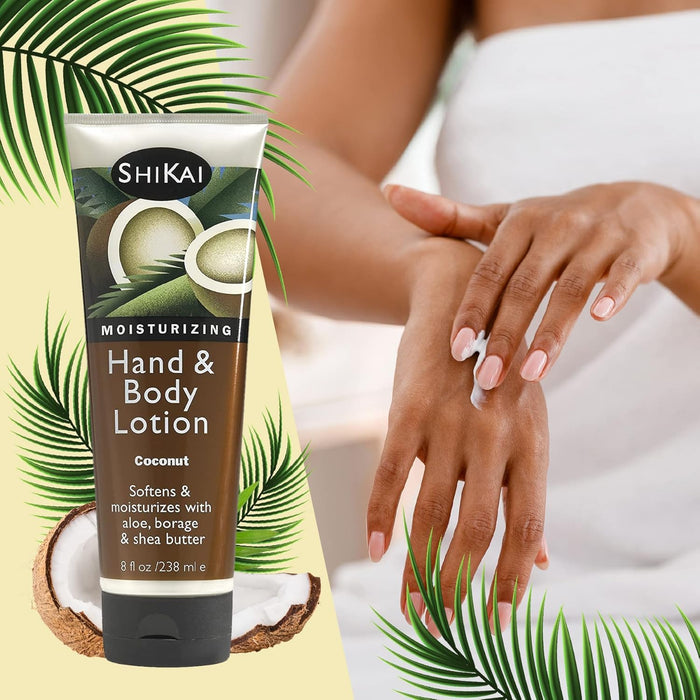 Shikai  Moisturizing Hand And Body Lotion Coconut  1 Each  8 Oz