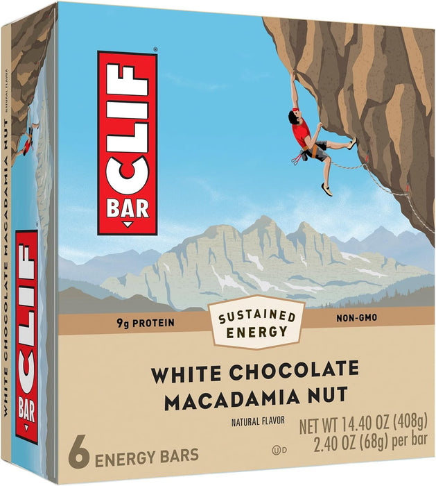 Clif Bar  Organic Energy Bars White Chocolate Macadamia Nut   14.4 Oz