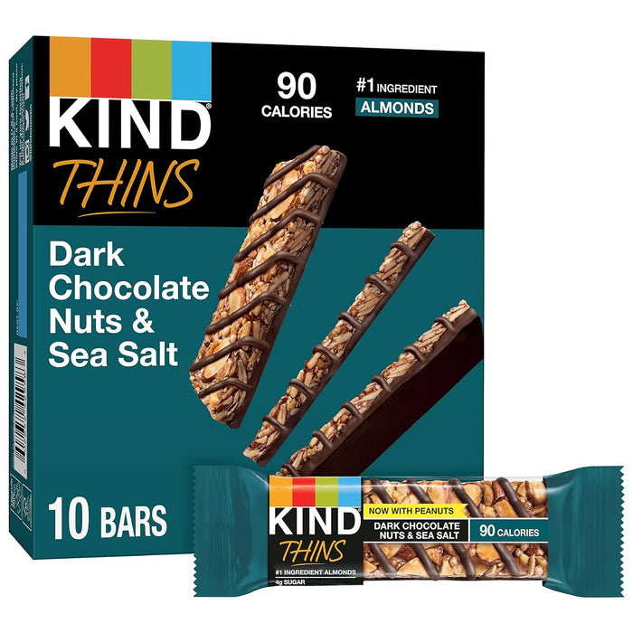 Kind  Thins Dark Chocolate Nuts & Sea Salt Peanut   7.4 Oz