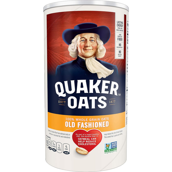 Quaker  100% Whole Grain Old Fashioned Oats   18 Oz