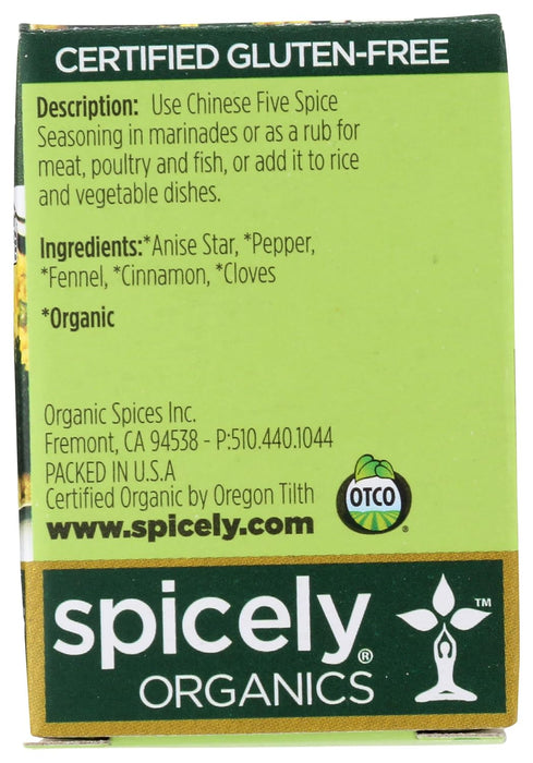 Spicely Organics  Organic Chinese 5 Spice Seasoning  .4 Oz