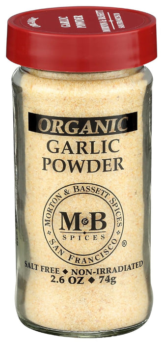 Morton & Bassett  Organic Garlic Powder  2.6 Oz