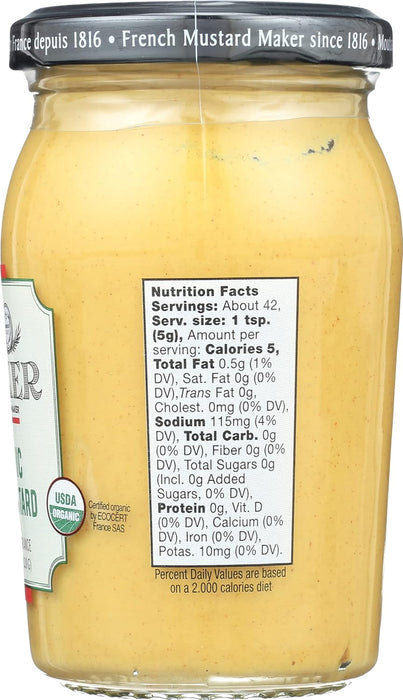 Bornier  Organic Dijon Mustard  7.4 oz