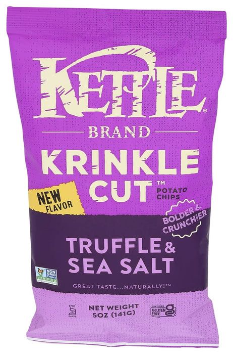 Kettle Brand  Krinkle Cut Potato Chips Truffle Oil & Sea Salt  5 Oz