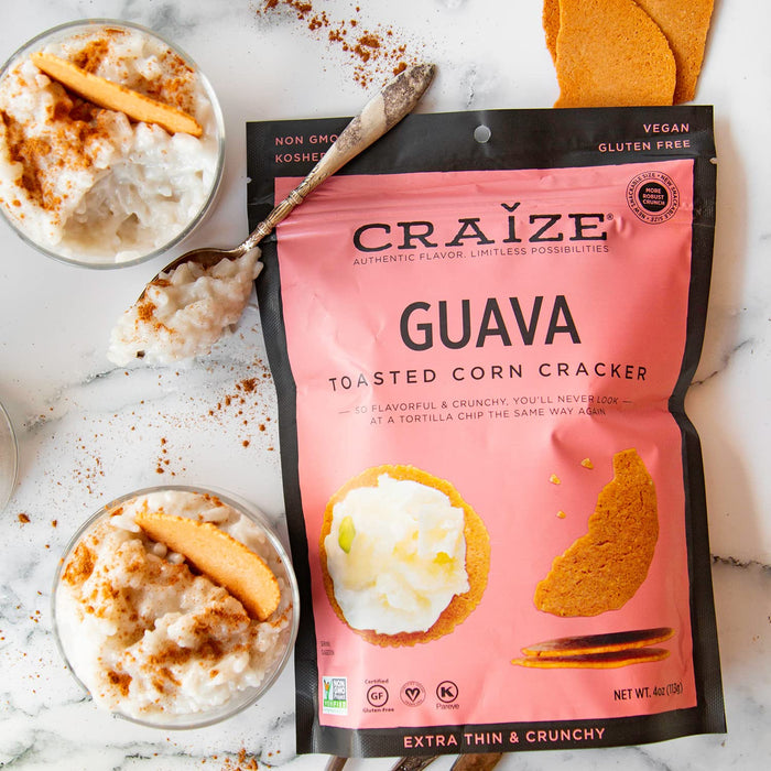 Craize  Toasted Corn Crackers  Guava  4 Oz