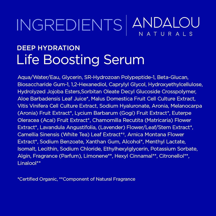 Andalou Naturals Deep Hydration Collagen + Hyaluronic Acid Serum 1 Oz