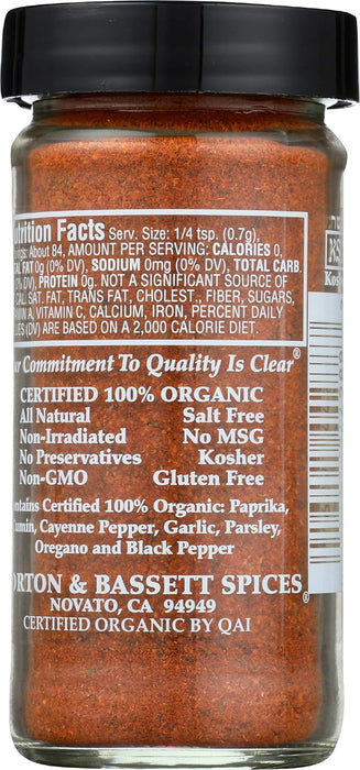 Morton & Bassett  Organic Chili Powder  2.1 Oz