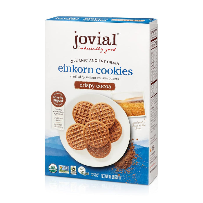 Jovial  Organic Crispy Cocoa Einkorn Cookies  8.8 Oz