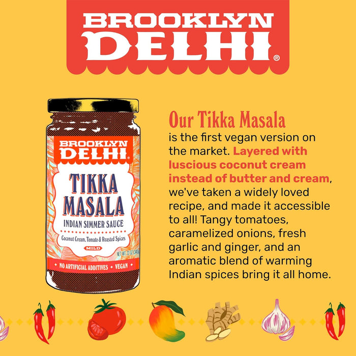 Brooklyn Delhi Tikka Masala Indian Simmer Sauce 12 oz