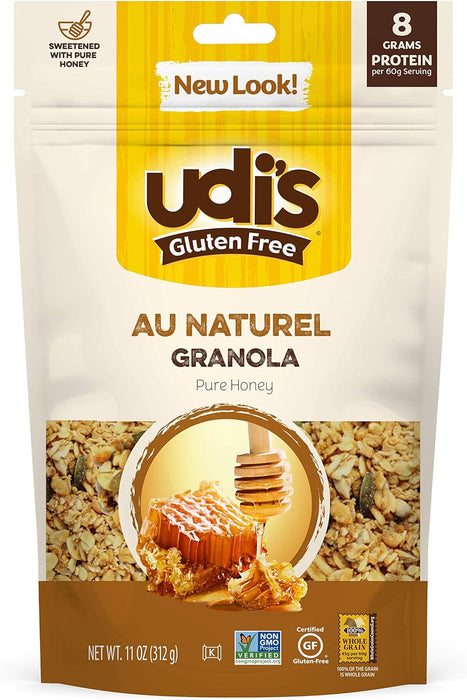 Udi'S  Gluten Free Au Naturel Pure Honey Granola   11 Oz