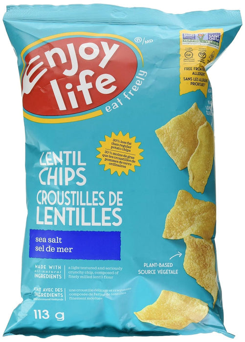 Enjoy Life  Lentil Chips Plentils Light Sea Salt  4 Oz